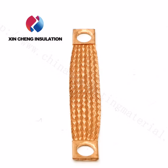 Conector trenzado flexible de cobre con casquillos